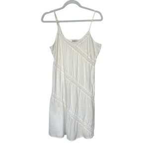 Erika Taylor Nightgown Women's Medium White Sleeveless Embroidered Lace Trim